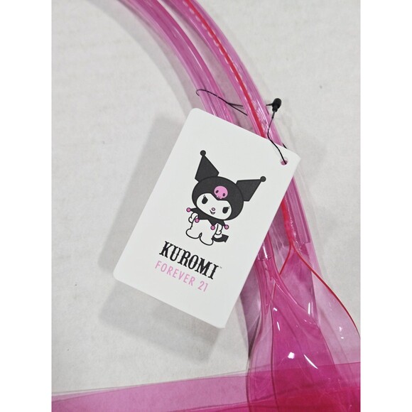 Kuromi Tote Bag Womens Pink PVC Forever 21 Sanrio Collab Transparent Purse New - Picture 5 of 8
